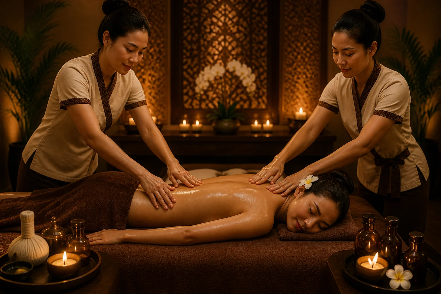 4 hand massage in Abu Dhabi at Oryx Spa